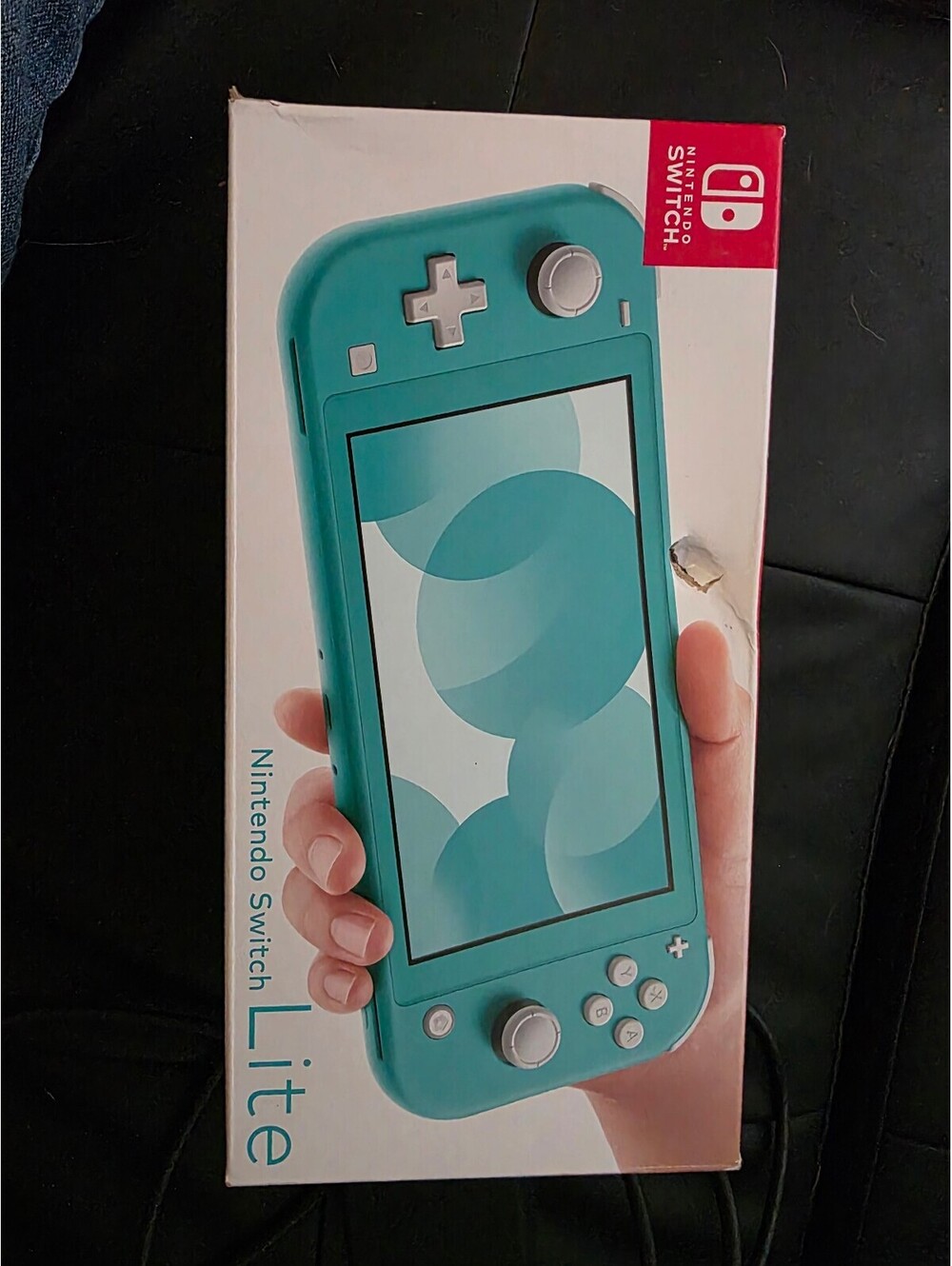 Nintendo Switch Lite Turquoise Handheld Console with Charger and animal crossing